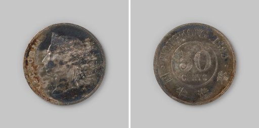 50 cents from Hong Kong of Queen Victoria, 1893