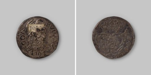 Rupee or 2 pardaos from Goa, Portuguese India of Queen Maria I, 1797