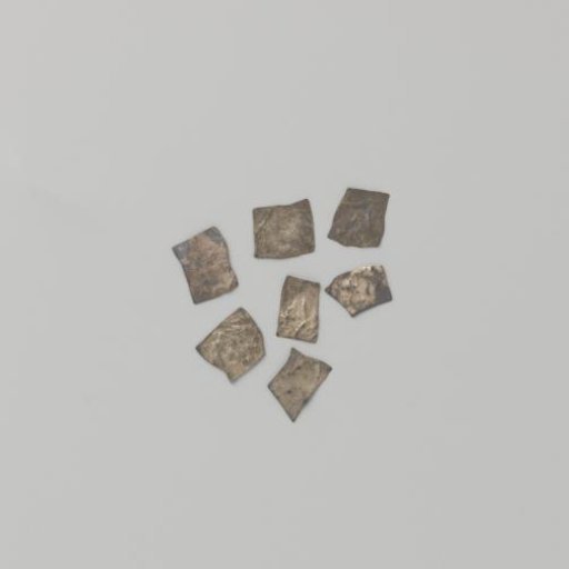Double dam [?] from Nepal, consisting of 7 square pieces of sheet silver of average 7/100 gram