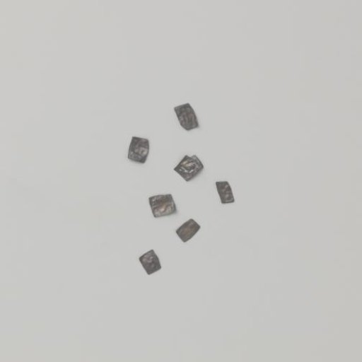 Dam [?] from Nepal, consisting of 8 square pieces of sheet silver of average 1/100 gram