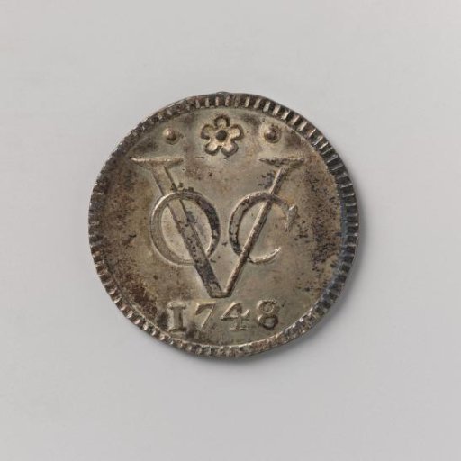 Silver duit of the VOC from Holland, 1748