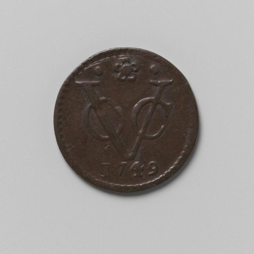½ duit of the VOC from Holland, 1749