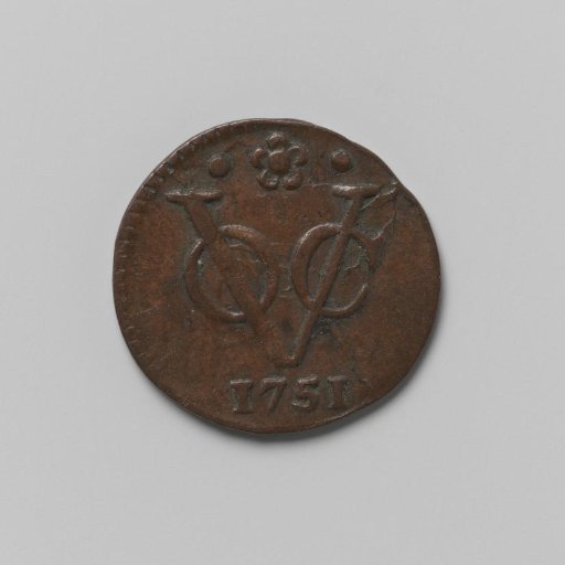 ½ duit of the VOC from Holland, 1751