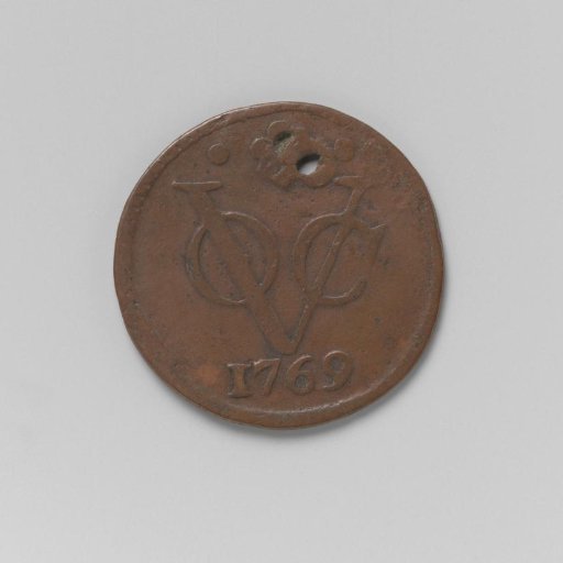½ duit of the VOC from Holland, 1769