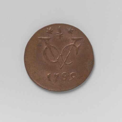 ½ duit of the VOC from Gelderland, 1789