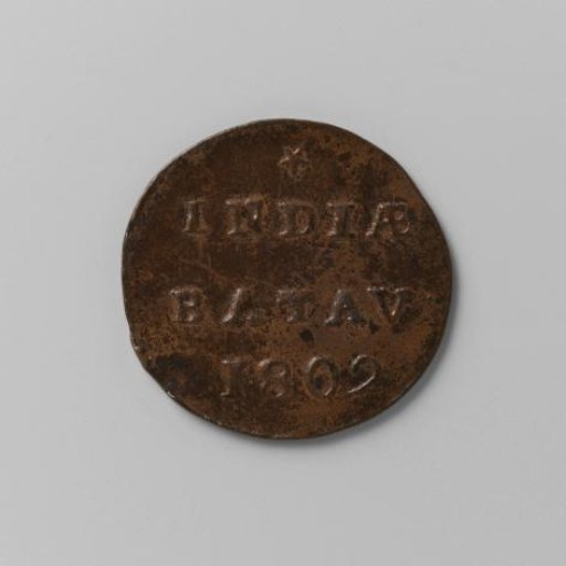 ½ duit for the Dutch East Indies from Holland, 1802