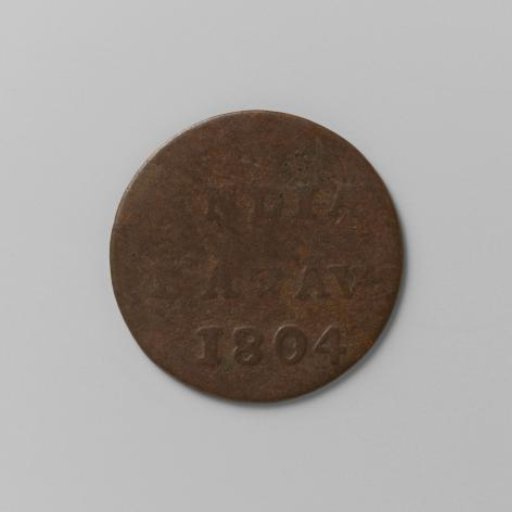½ duit for the Dutch East Indies from Holland, 1804