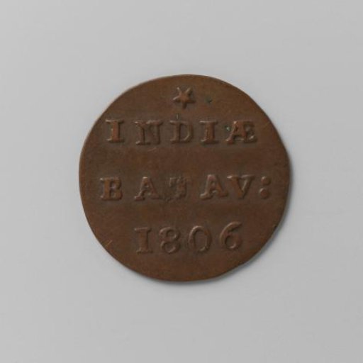 Half duit for the Dutch East Indies from Holland, 1806