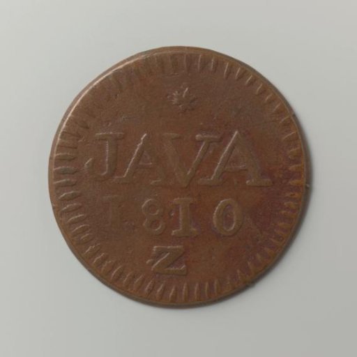 Half stuiver for the Dutch East Indies from Java, 1810