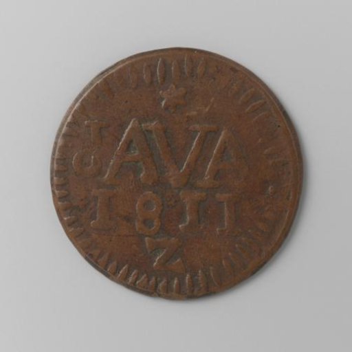 Half stuiver for the Dutch East Indies from Java, 1811