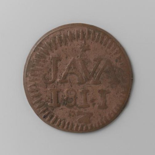 Half stuiver for the Dutch East Indies from Java, 1811