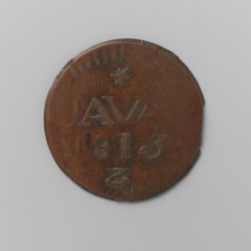 Half stuiver for the Dutch East Indies during British rule, 1813