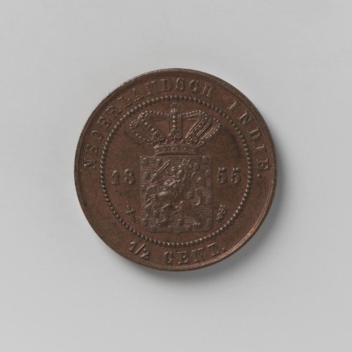 ½ cent of the Dutch East Indies, 1855