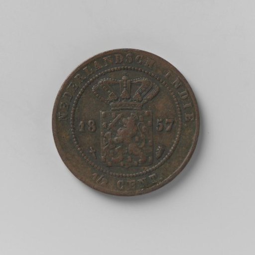 ½ cent of the Dutch East Indies, 1857