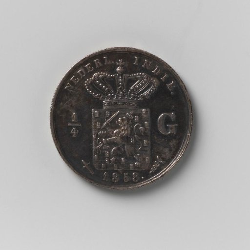 1/4 guilder of the Dutch East Indies, 1858