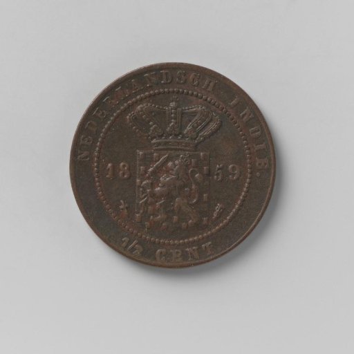 ½ cent of the Dutch East Indies, 1859