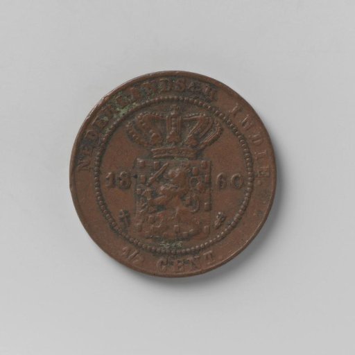 ½ cent of the Dutch East Indies, 1860