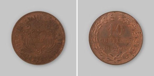 10 centimes of Madagascar, 1883