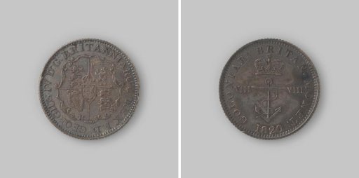 1/4 dollar for Mauritius of King George IV, 1820