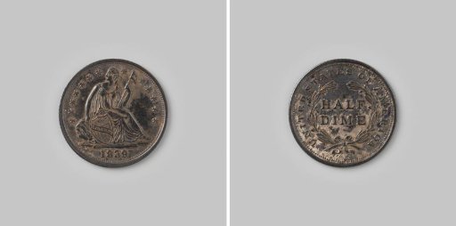 Half dime or 5 cents from the United States of America, 1839