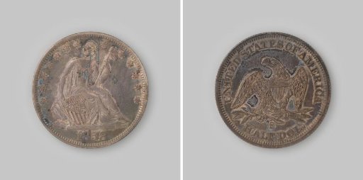 Half dollar from the United States of America, 1858