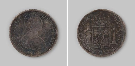 Peso or eight reals from Mexico of King Charles IV, 1796