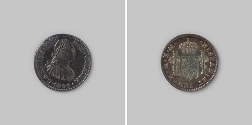Half real from Mexico of King Charles IV, 1800