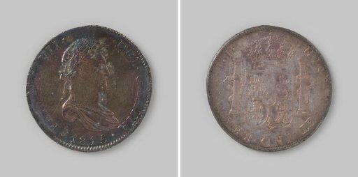 Peso or eight reals from Mexico of King Ferdinand VII, 1815
