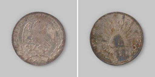 Peso or eight reals from Mexico (Zacatecas), 1860