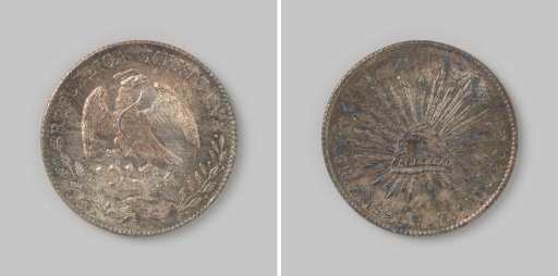 Peso or eight reals from Mexico (Zacatecas), 1891
