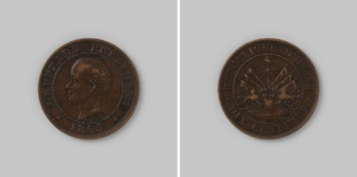 10 centimes from Haiti by N.F. Geffard, 1863