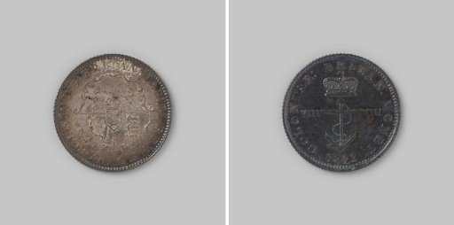 ⅛ dollar for British West Indies of King George IV, 1822