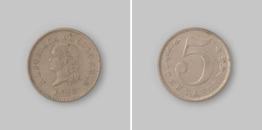 5 Centavos from Colombia, 1886