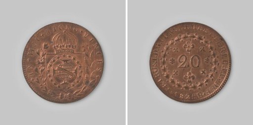 20 reis of the Empire of Brazil of D. Pedro I, 1825