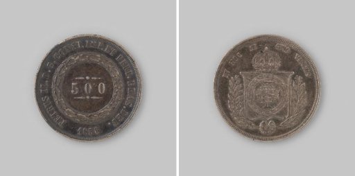 500 reis of the Empire of Brazil of D. Pedro II, 1856