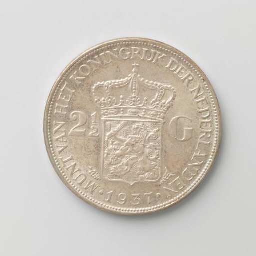 Dutch 2½ guilders, 1937
