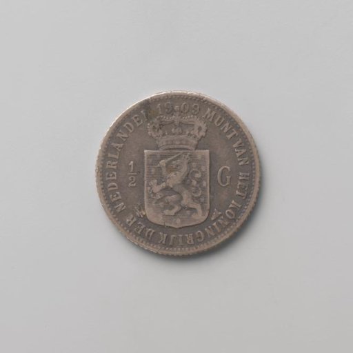 Dutch ½ guilder, 1909