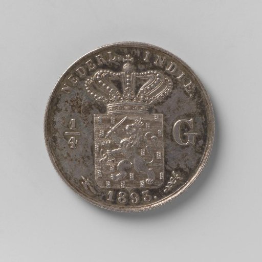 ¼ guilder of the Dutch East Indies, 1893