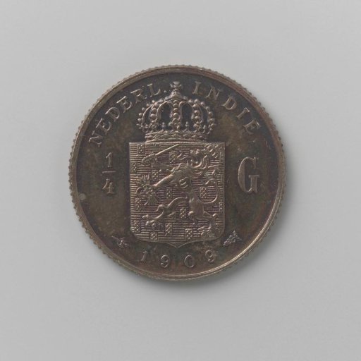 ¼ guilder of the Dutch East Indies, 1909