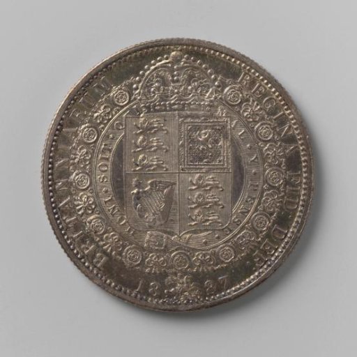 ½ crown from England of Victoria, 1887