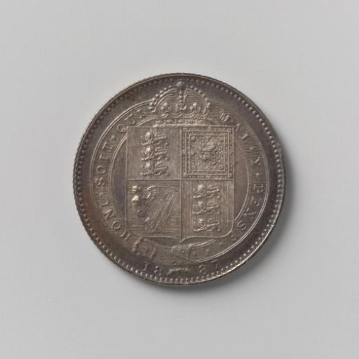 ½ crown from England of Victoria, 1887