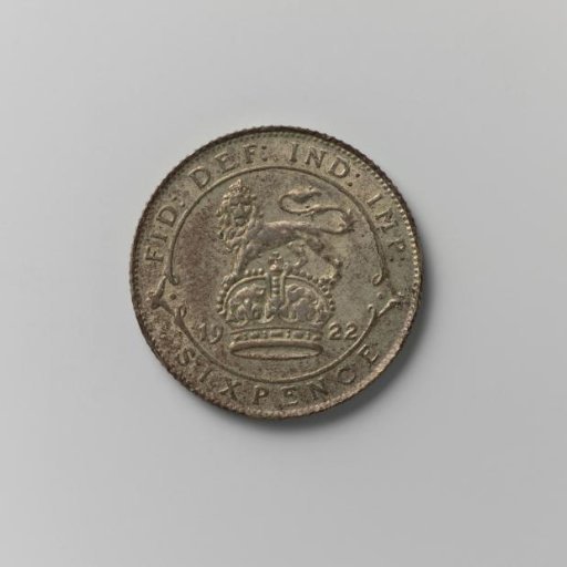 Six pence from England of George V, 1922