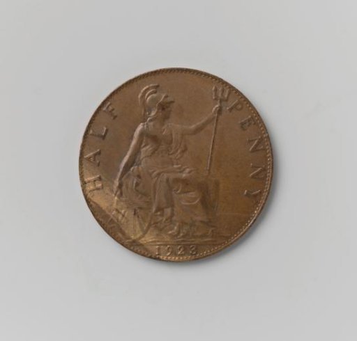 ½ penny from England of George V, 1923