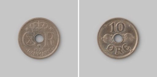 10 øre from Denmark of Christian X, 1924