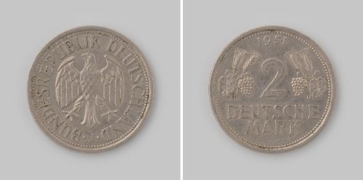 2 Deutsche Mark from Germany, Federal Republic, 1951
