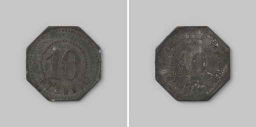 10 Pfennig from Germany, emergency coin of Hamborn am Rhein, 1917