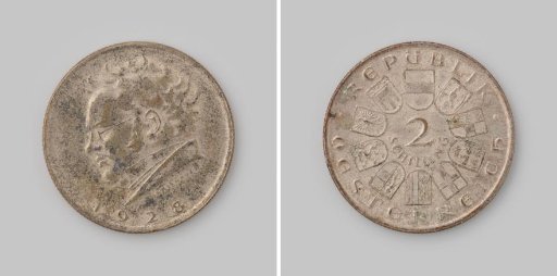 2 Schillings from the Republic of Austria, 1928