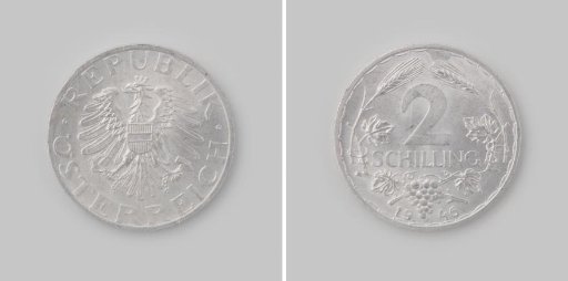 2 Schilling from the Republic of Austria, 1946