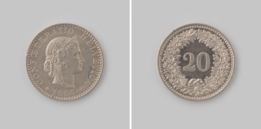 20 centimes from Switzerland, 1884