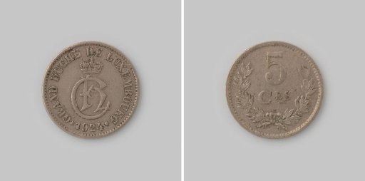 5 centimes from Luxembourg of Charlotte, 1924